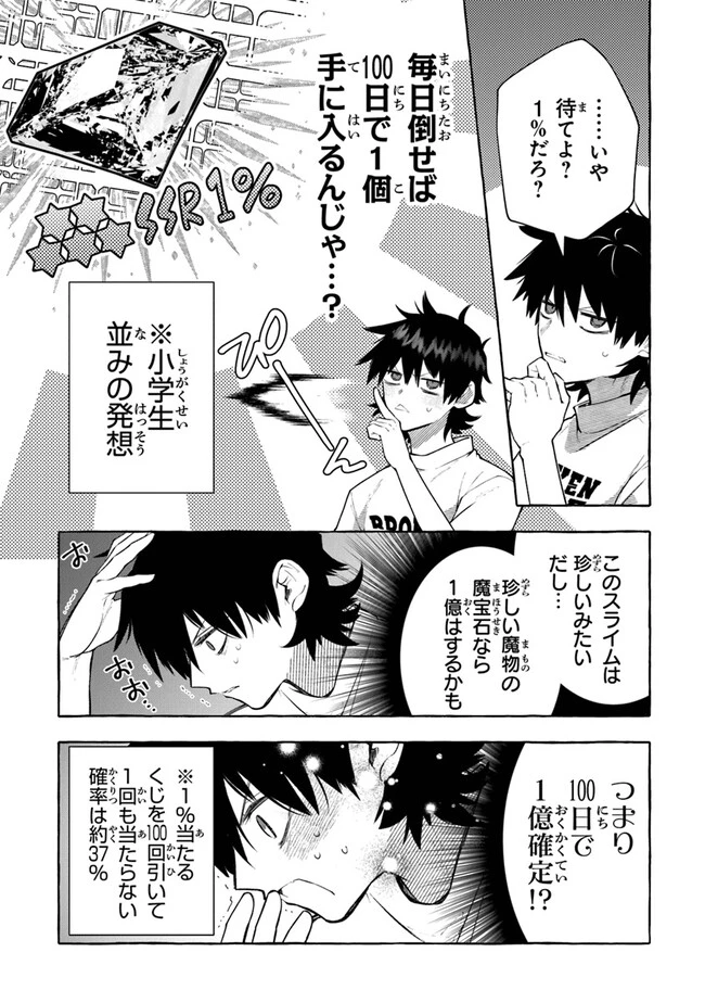 金属スライムを倒しまくった俺が【黒鋼の王】と呼ばれるまで ～家の庭で極小ダンジョンを見つけました～ 第2話 - 8