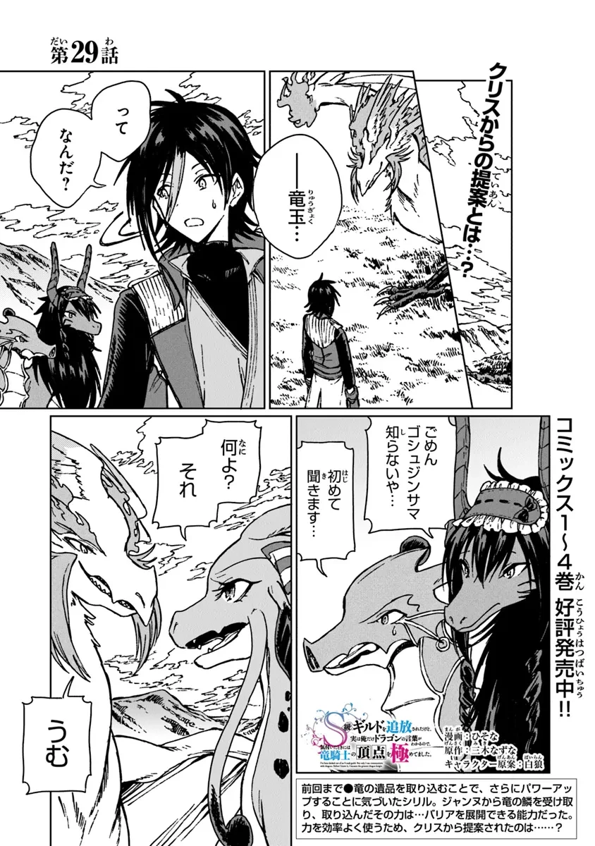 S級ギルドを追放されたけど、実は俺だけドラゴンの言葉がわかるので、気付いたときには竜騎士の頂点を極めてました。 第29話 - 1
