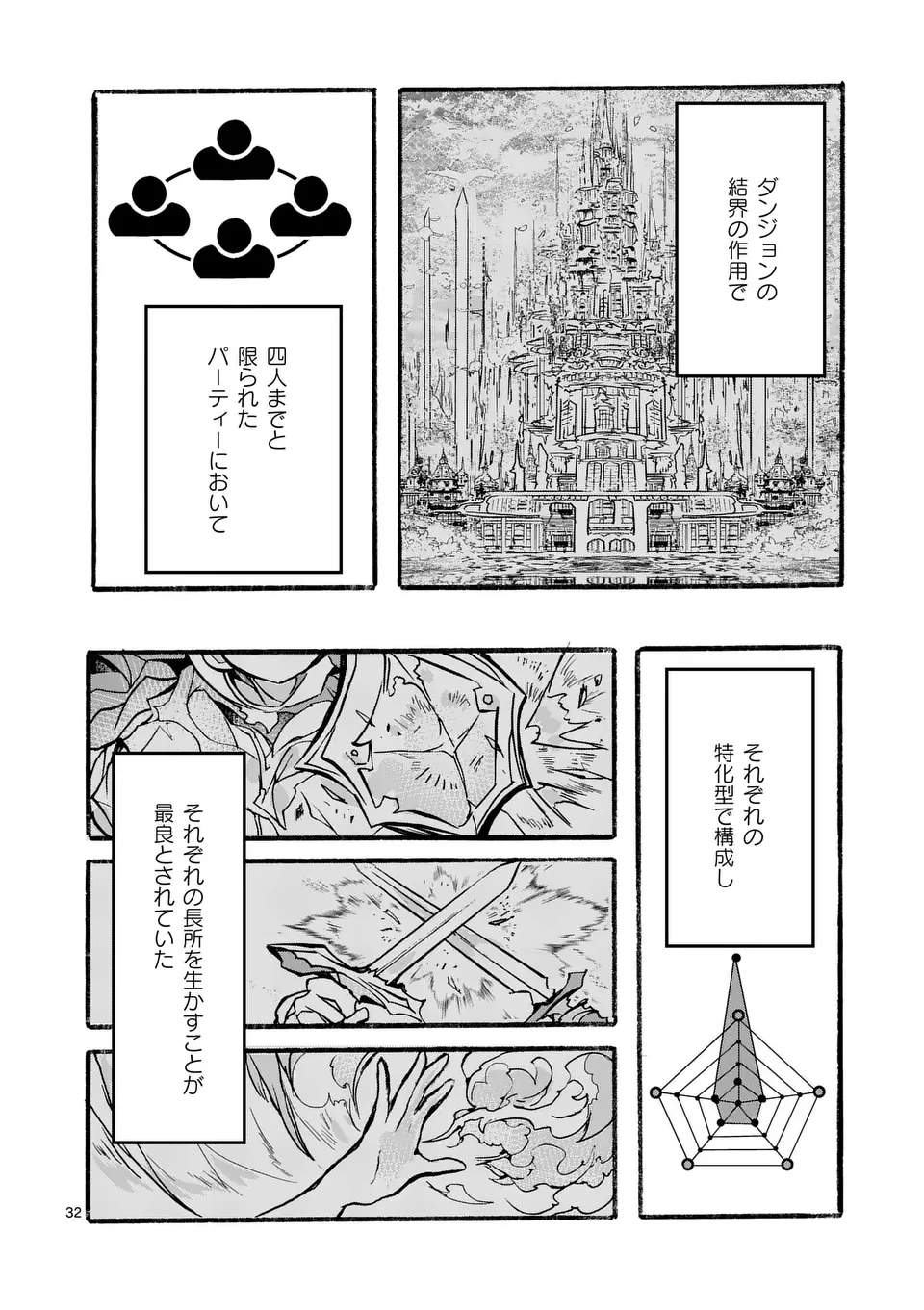 闇堕ち勇者の背信配信~追放され、隠しボス部屋に放り込まれた結果、ボスと探索者狩り配信を始める~@comic 第1話 - 32