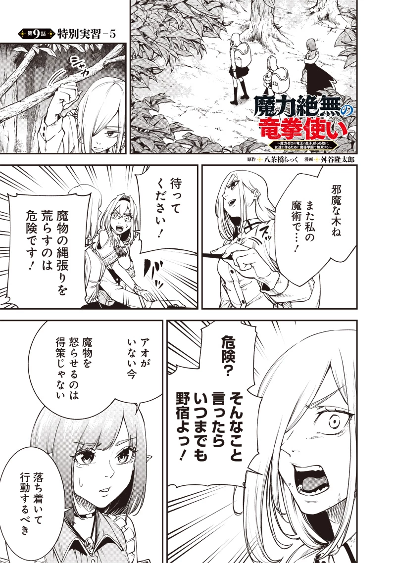 魔力絶無の竜拳使い～魔力ゼロの竜王の息子、ぼっち故に、友達を作るために魔導学園で無双する～ 第9話 - 1