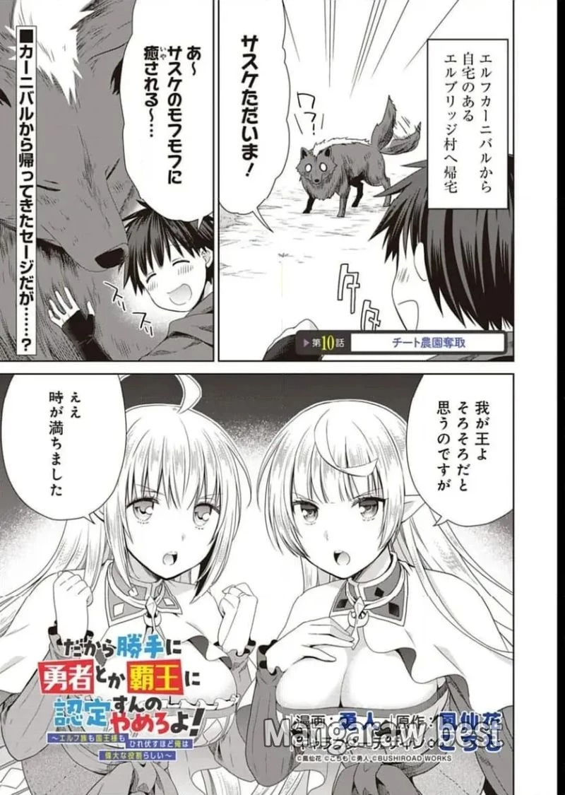 だから勝手に勇者とか覇王に認定すんのやめろよ！～エルフ族も国王様もひれ伏すほど俺は偉大な役割らしい～ 第10話 - 1