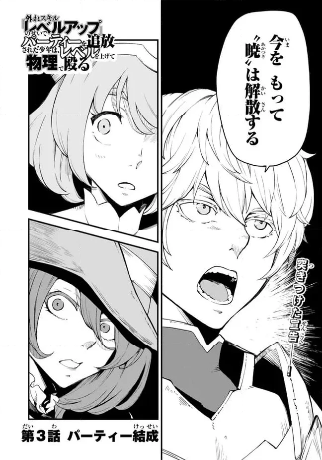 外れスキル『レベルアップ』のせいでパーティーを追放された少年は、レベルを上げて物理で殴る 第3.1話 - 1