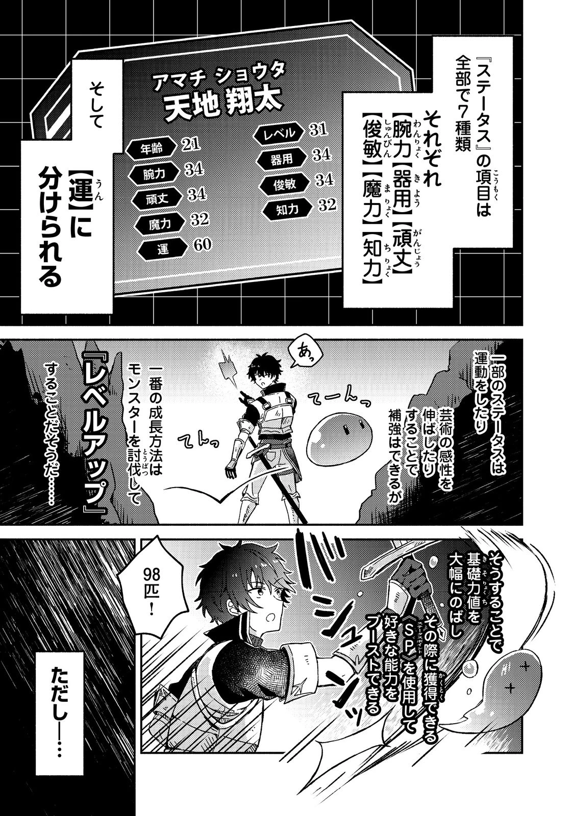 レベルガチャ～ハズレステータス『運』が結局一番重要だった件～@COMIC 第1話 - 9