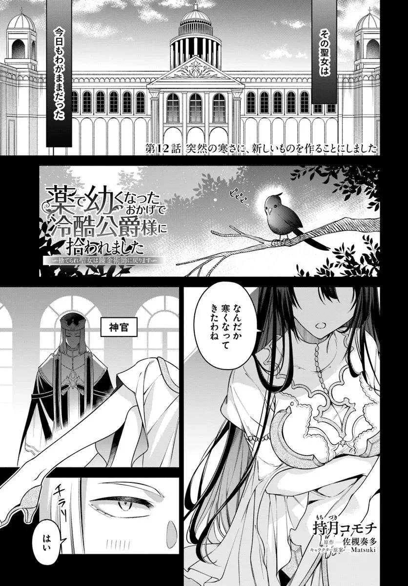 薬で幼くなったおかげで冷酷公爵様に拾われました―捨てられ聖女は錬金術師に戻ります― 第12.1話 - 1