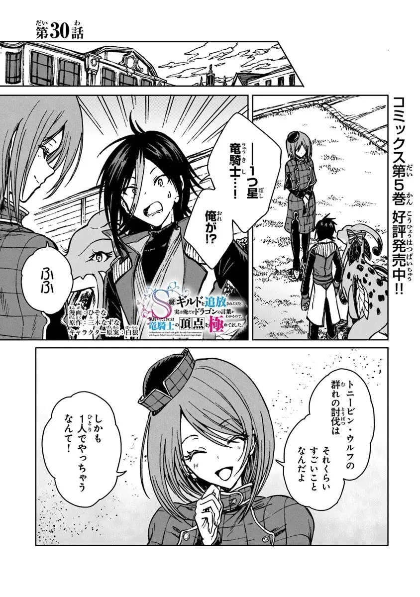 S級ギルドを追放されたけど、実は俺だけドラゴンの言葉がわかるので、気付いたときには竜騎士の頂点を極めてました。 第30.1話 - 1