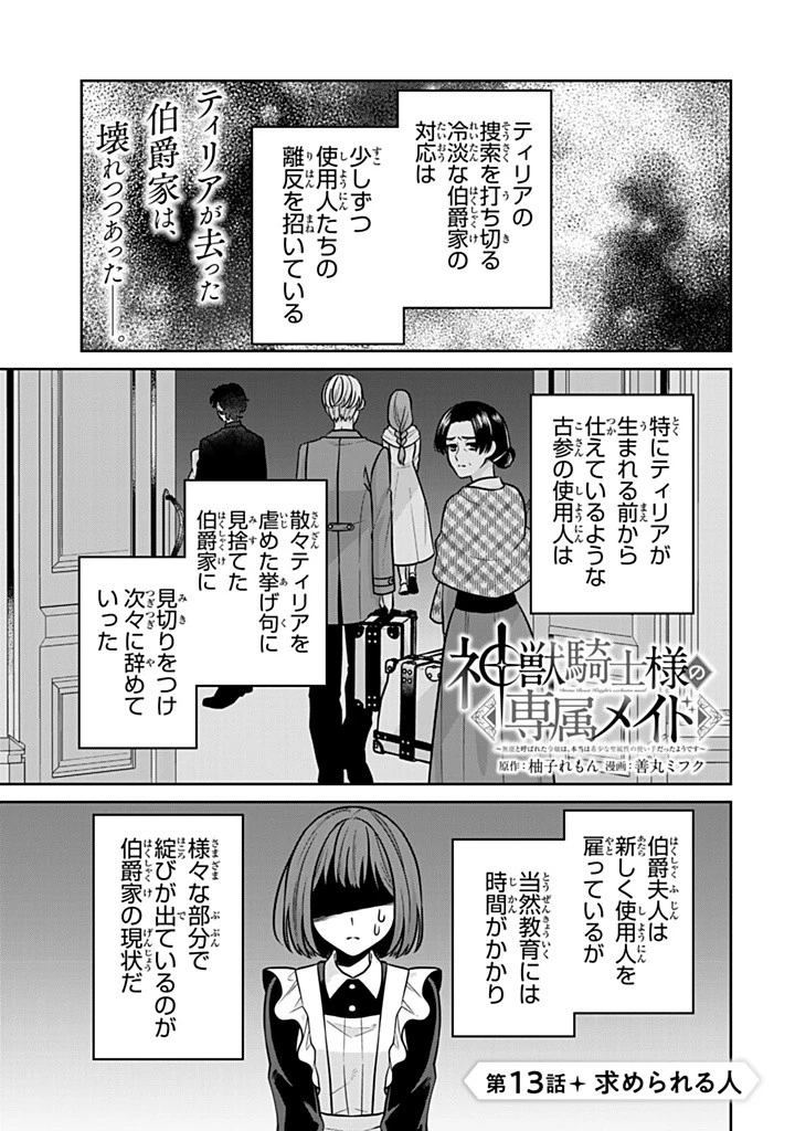 神獣騎士様の専属メイド 神獣騎士様の専属メイド 第13.1話 - 1