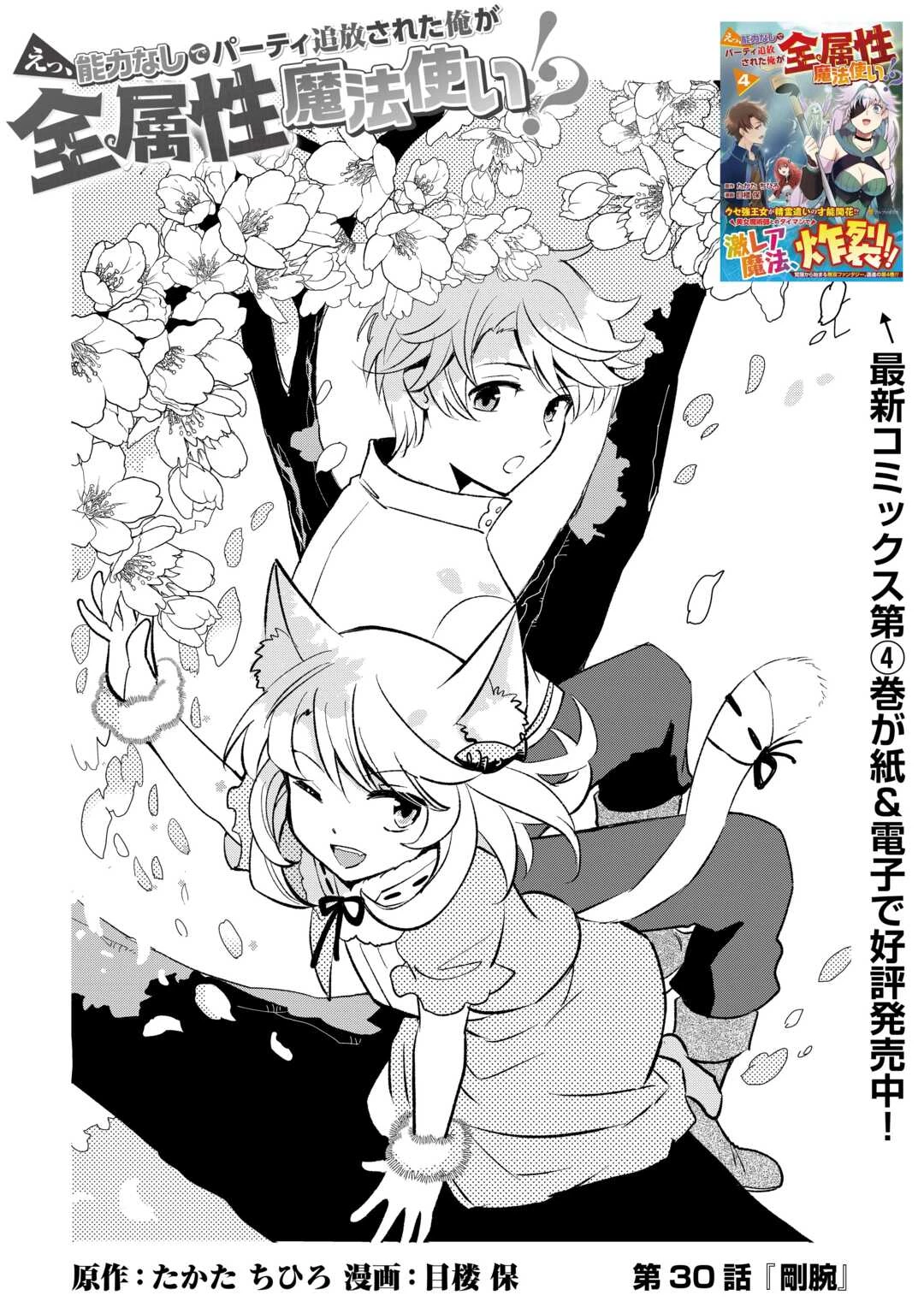 えっ、能力なしでパーティ追放された俺が全属性魔法使い!? 第30話 - 1