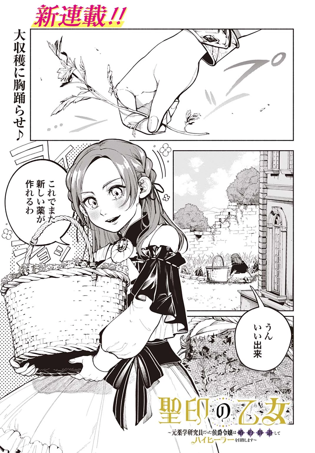 聖印の乙女〜元薬学研究員だった侯爵令嬢は婚約辞退してハイヒーラーを目指します〜 第1話 - 1