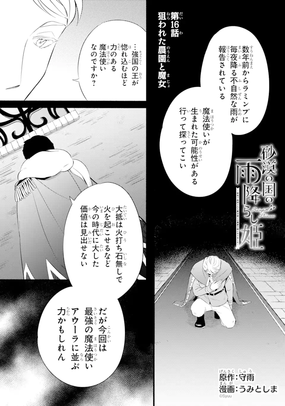 砂漠の国の雨降らし姫～前世で処刑された魔法使いは農家の娘になりました～ 第16話 - 1