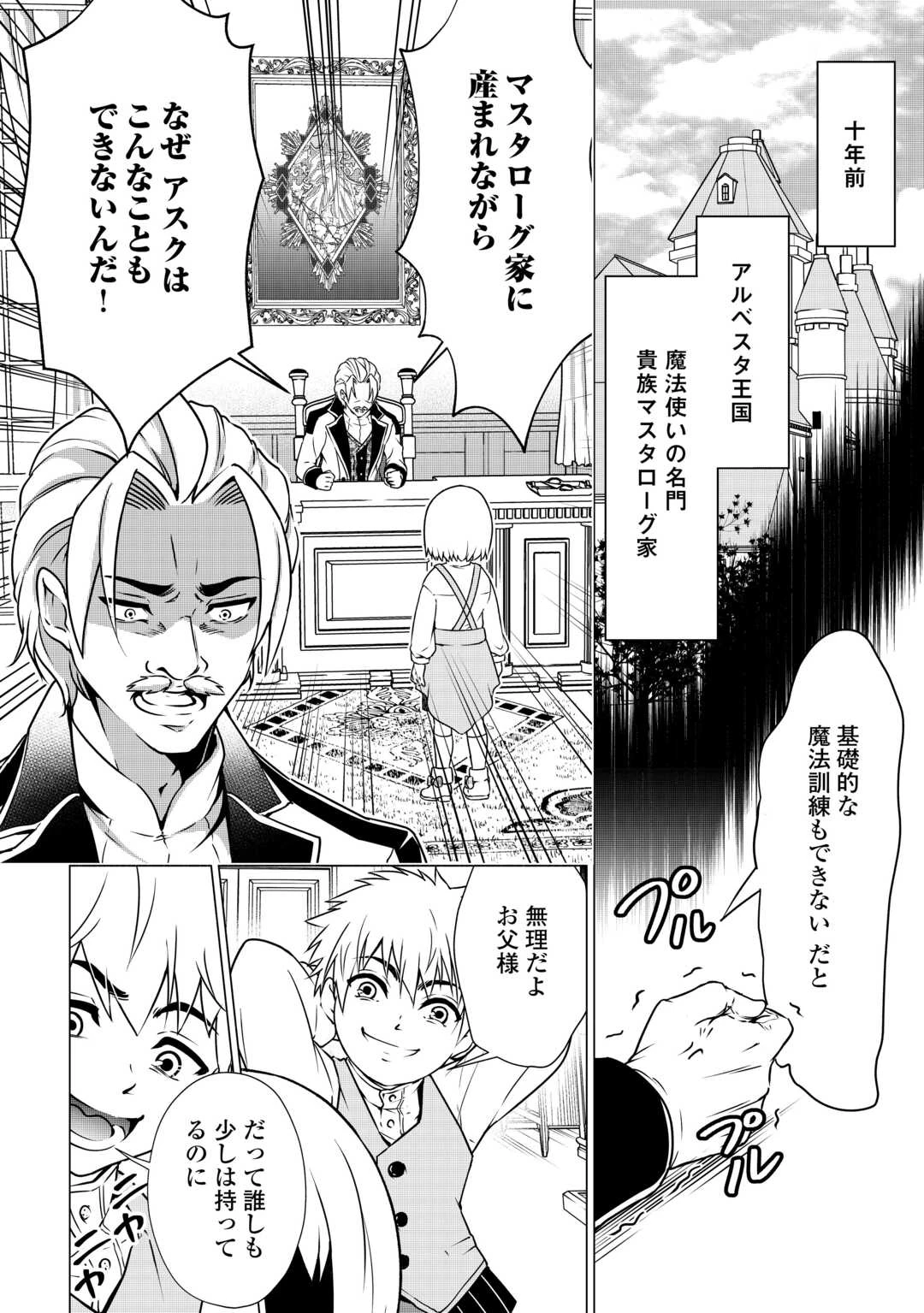 魔力ゼロの出来損ない貴族、四大精霊王に溺愛される 第1話 - 4