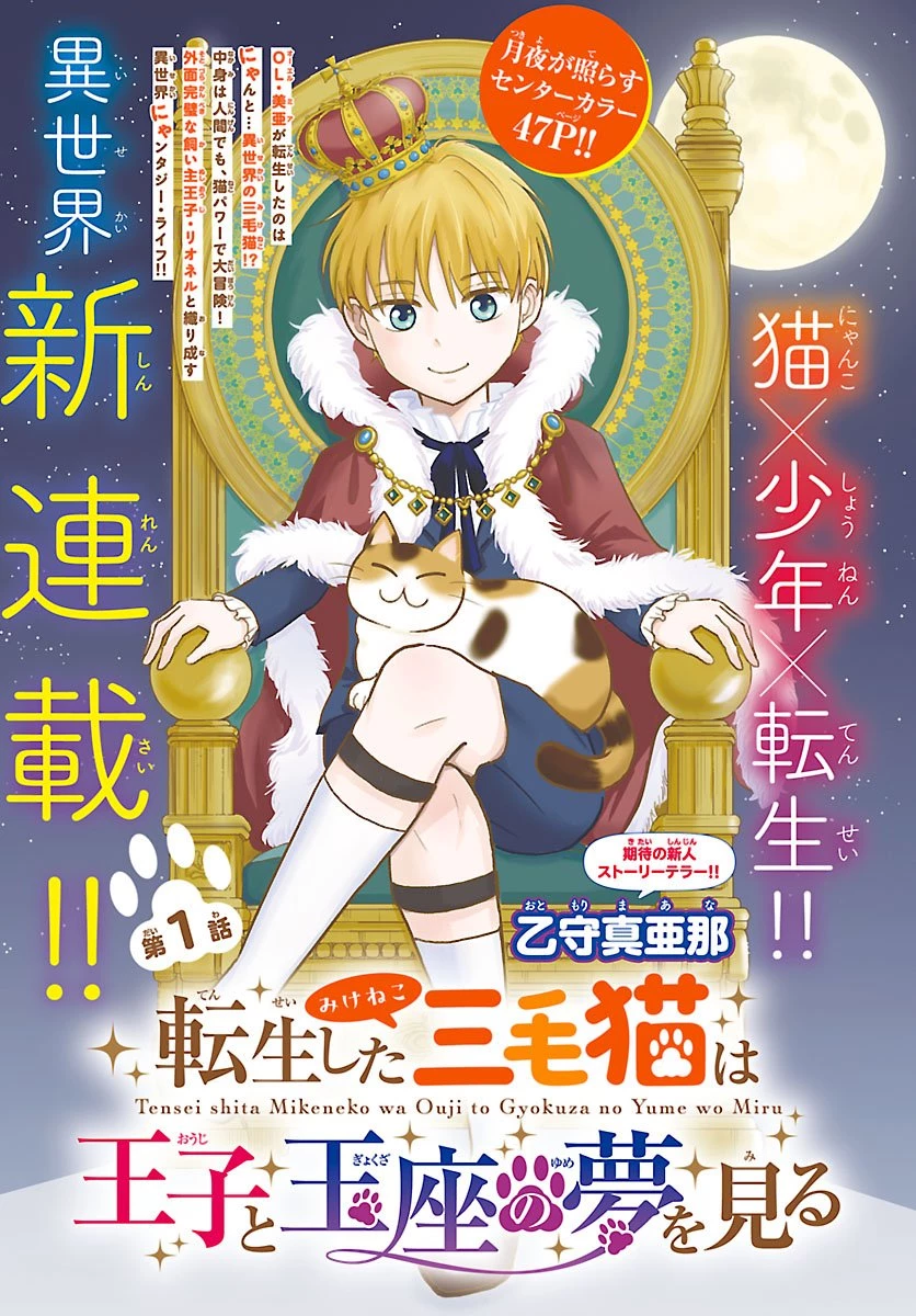 転生した三毛猫は王子と玉座の夢を見る 第1話 - 1