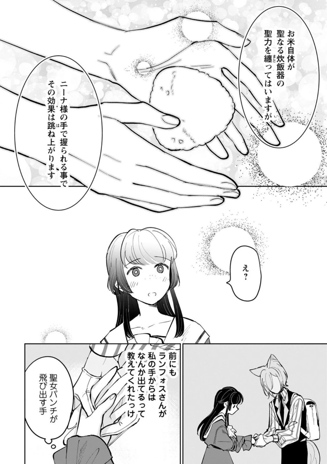 聖女じゃないと追放されたので、もふもふ従者(聖獣)とおにぎりを握る 第45.3話 - 9