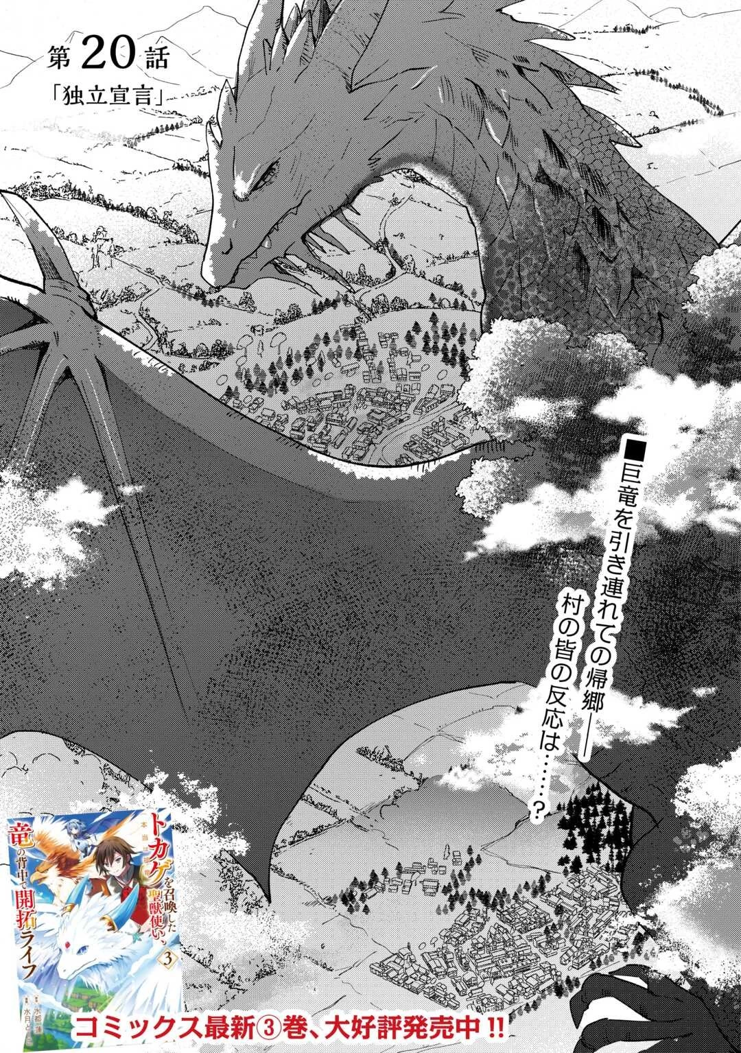 トカゲ（本当は神竜）を召喚した聖獣使い、竜の背中で開拓ライフ 第20話 - 1