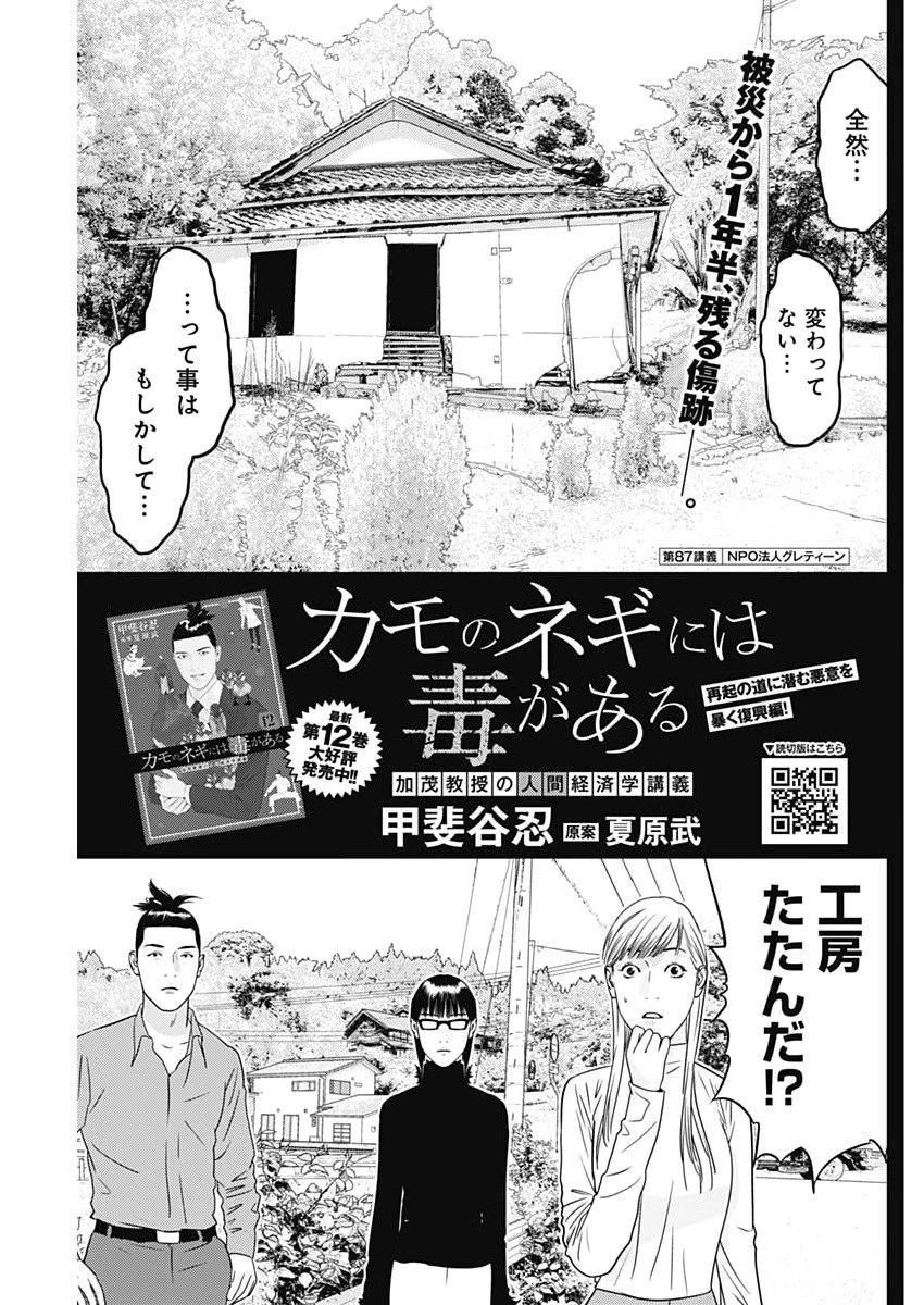 カモのネギには毒がある-加茂教授の"人間"経済学講義- 第87話 - 1