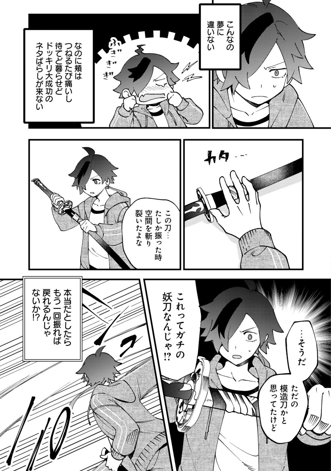 通販で買った妖刀がガチだった〜試し斬りしたら空間が裂けて異世界に飛ばされた挙句、伝説の勇者だと勘違いされて困っています〜 第1話 - 26