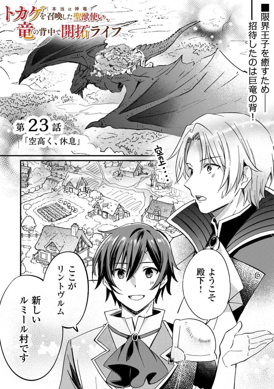 トカゲ（本当は神竜）を召喚した聖獣使い、竜の背中で開拓ライフ 第23話 - 1