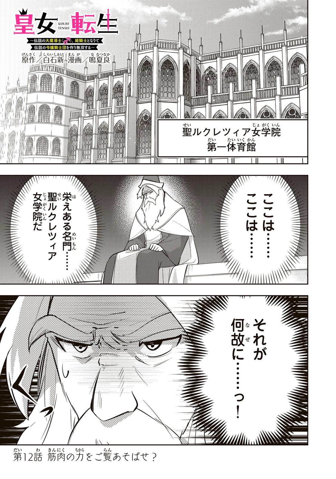 皇女転生 ～伝説の大魔導士()、姫騎士となりて伝説の令嬢騎士団を作り無双する～ 第12話 - 1