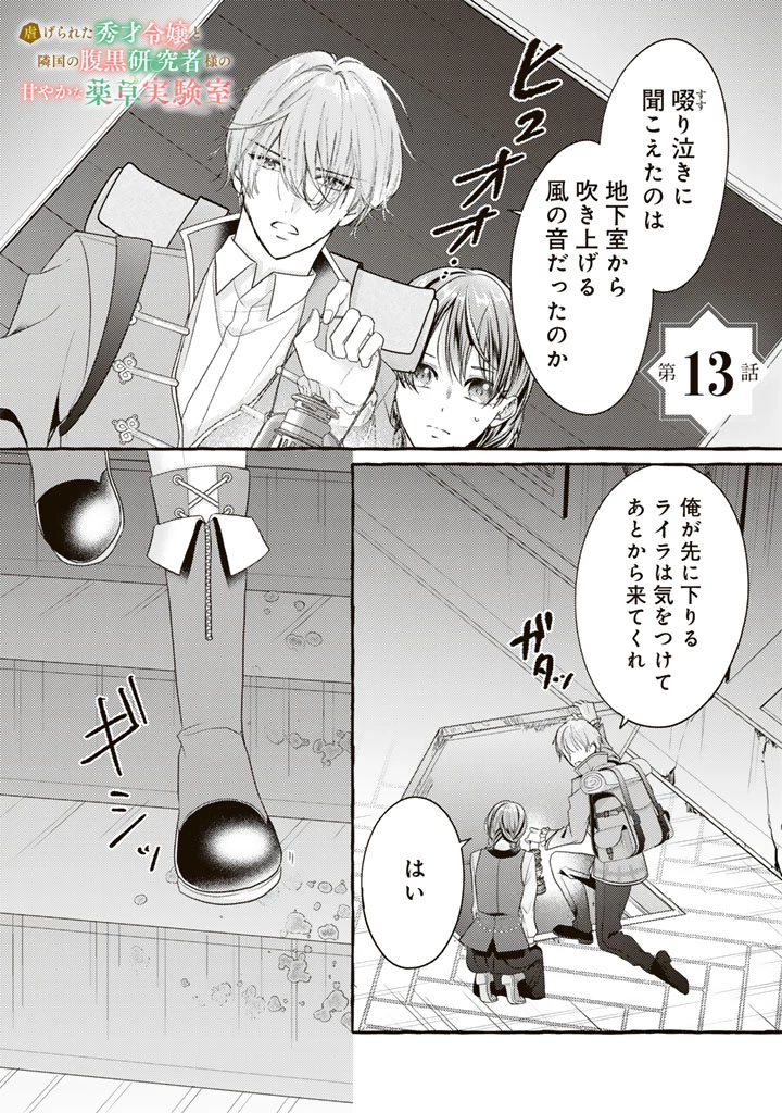 虐げられた秀才令嬢と隣国の腹黒研究者様の甘やかな薬草実験室 第13話 - 1