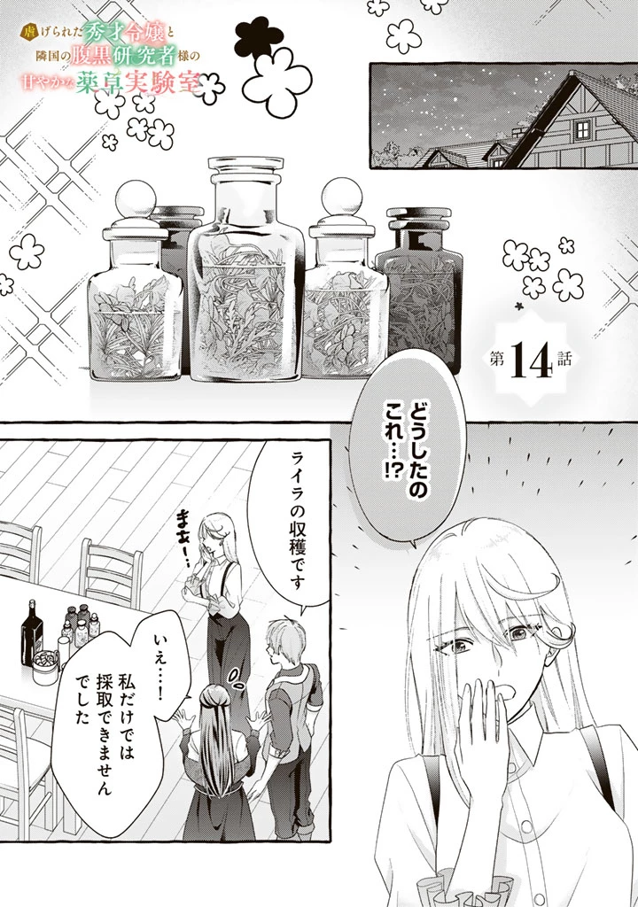 虐げられた秀才令嬢と隣国の腹黒研究者様の甘やかな薬草実験室 第14話 - 1