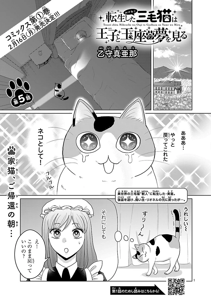 転生した三毛猫は王子と玉座の夢を見る 第5話 - 1