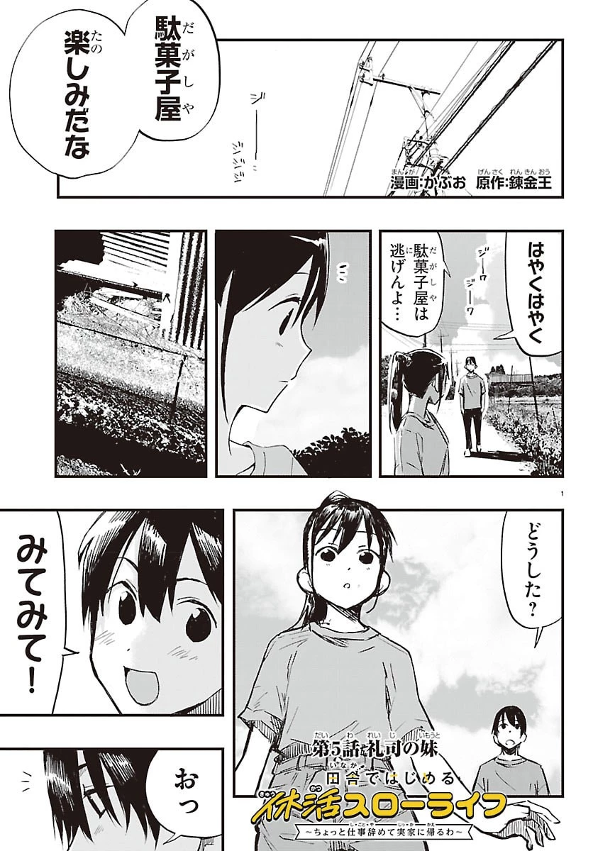 田舎ではじめる休活スローライフ～ちょっと仕事辞めて実家に帰るわ～ 第5話 - 1