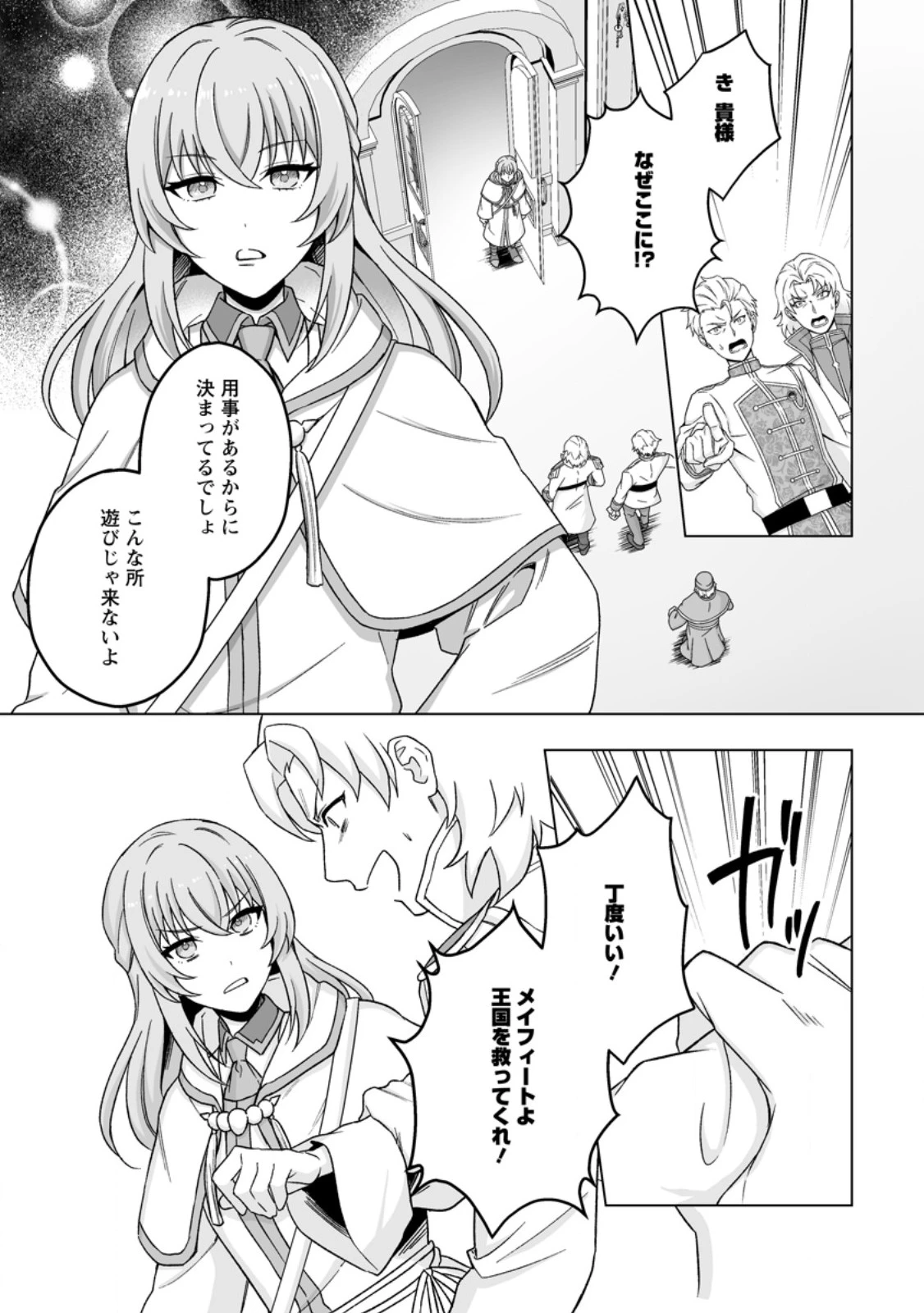 苦節四年、理想の聖女を演じるのに疲れました ～便利屋扱いする国は捨て“白魔導士”となり旅に出る～ 第9話 - 1