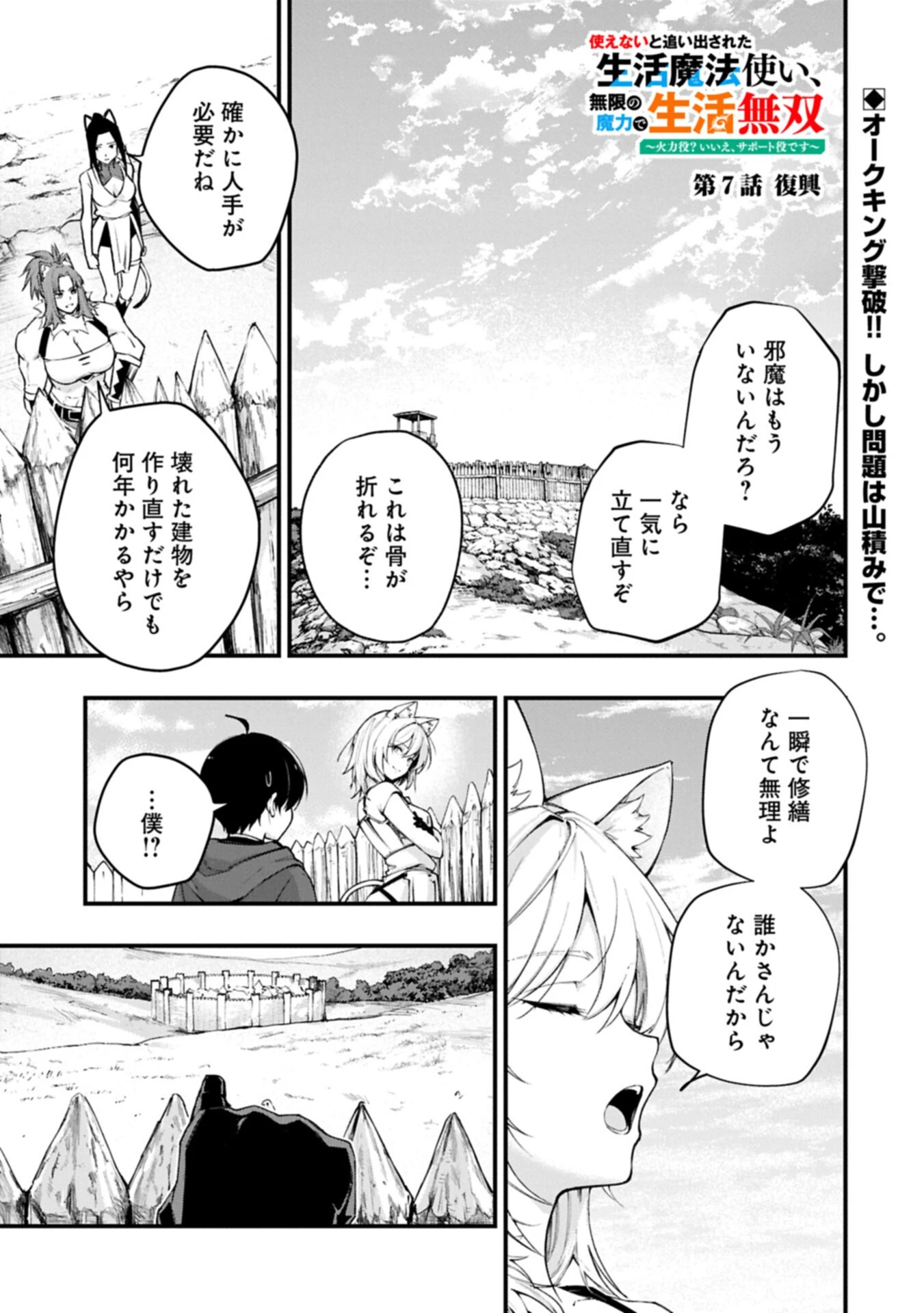 使えないと追い出された生活魔法使い、無限の魔力で生活無双～火力役?いいえ、サポート役です～ 第7話 - 1