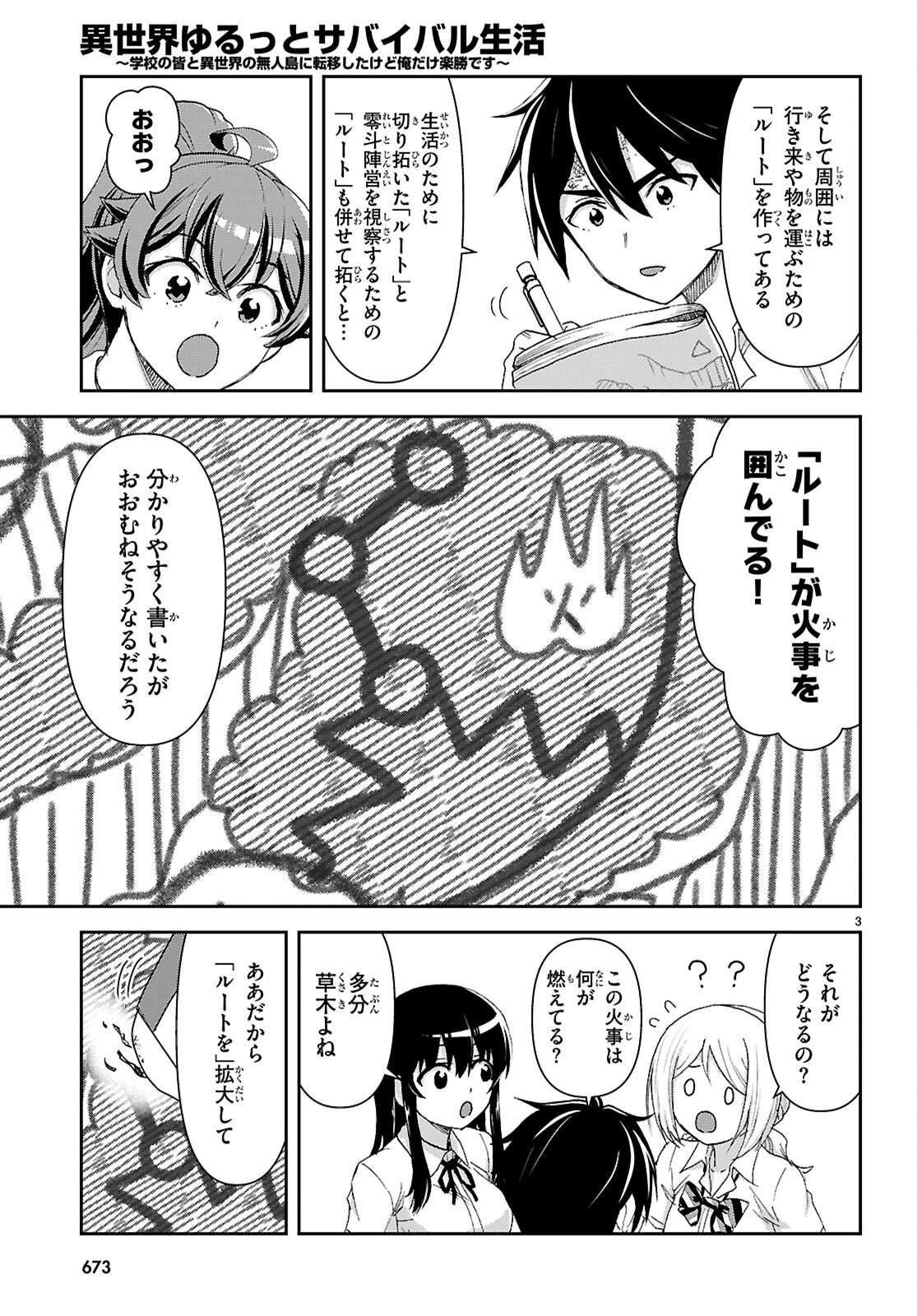 異世界ゆるっとサバイバル生活 ～学校の皆と異世界の無人島に転移したけど俺だけ楽勝です～ 第52話 - 3