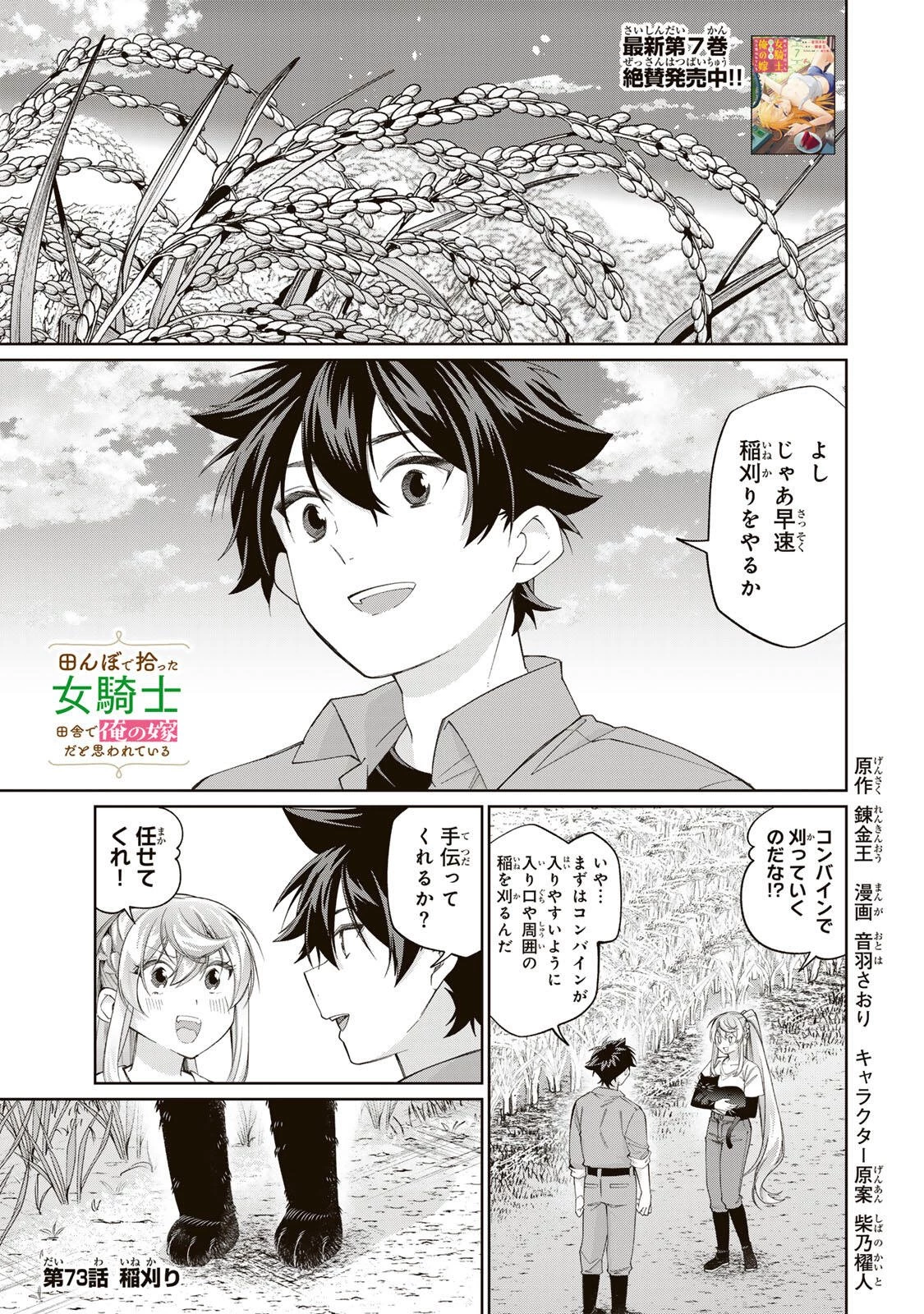 田んぼで拾った女騎士、田舎で俺の嫁だと思われている 第73話 - 1