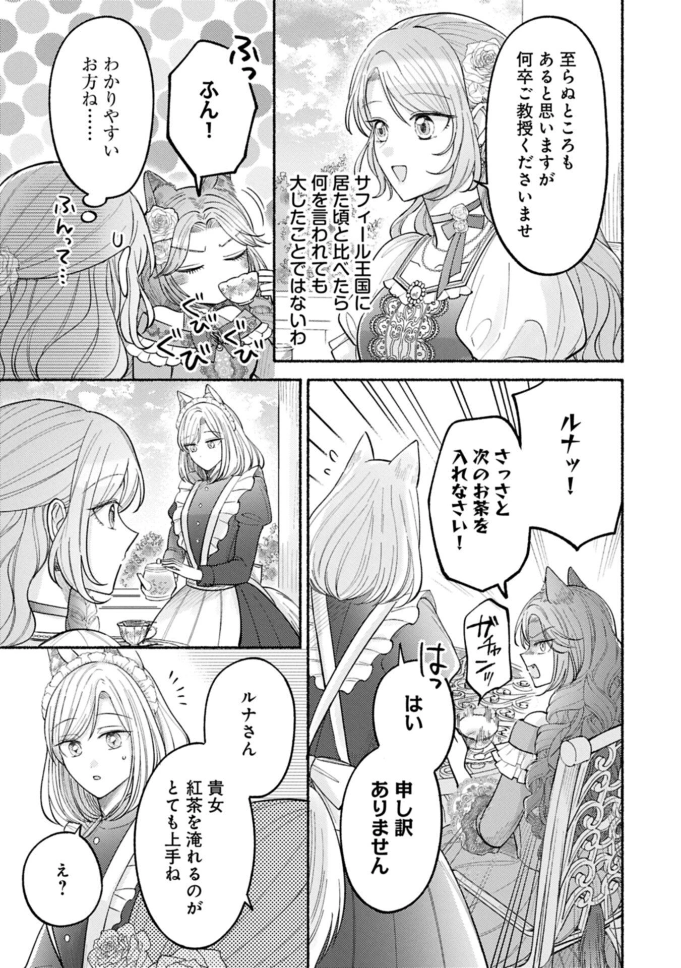聖女の妹の尻拭いを仰せつかった、ただの侍女でございます～謝罪先の獣人国で何故か黒狼陛下に求愛されました！？～ 第22話 - 3