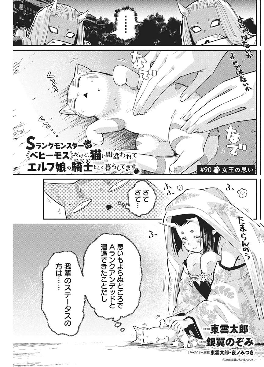 Sランクモンスターの《ベヒーモス》だけどネコと間違われてエルフ娘の騎士として暮らしています 第90話 - 1