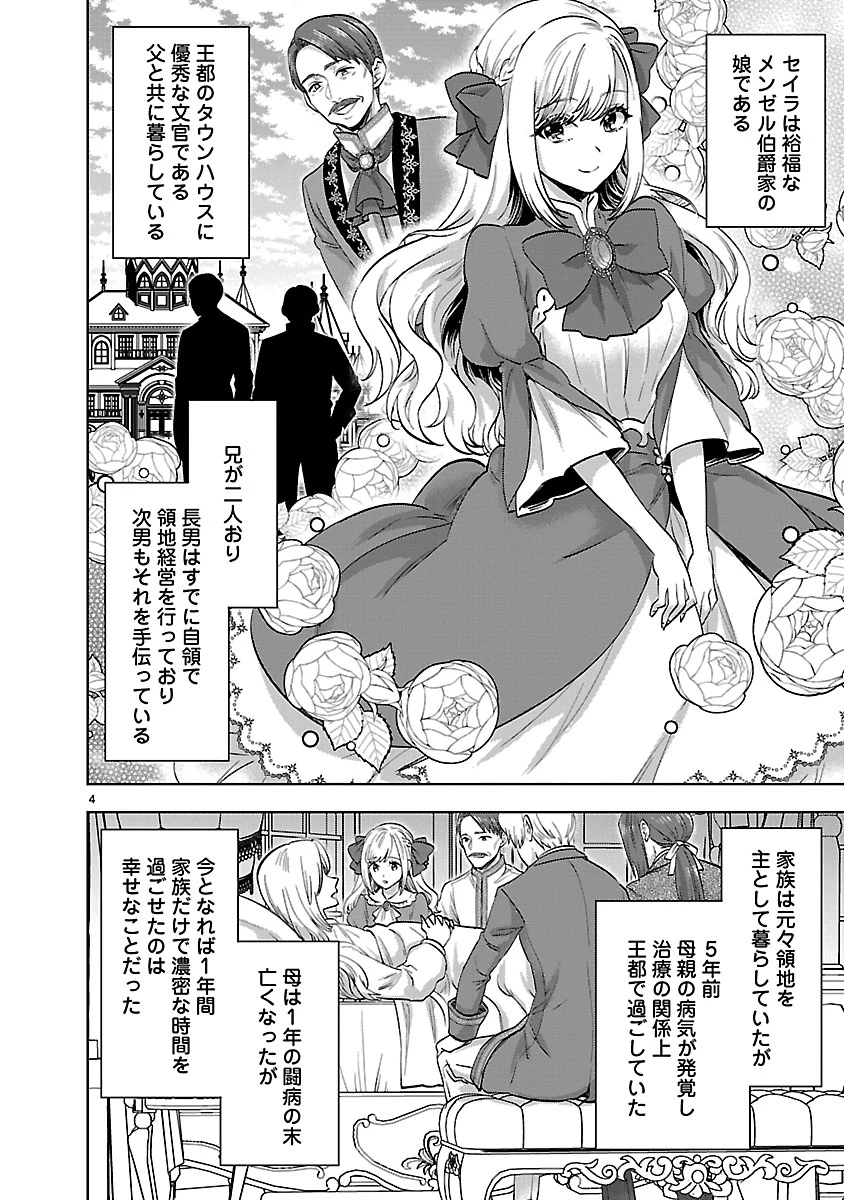 伯爵令嬢の華麗なる妄想と恋 不埒本を愛する私の婚約事情 第1話 - 4