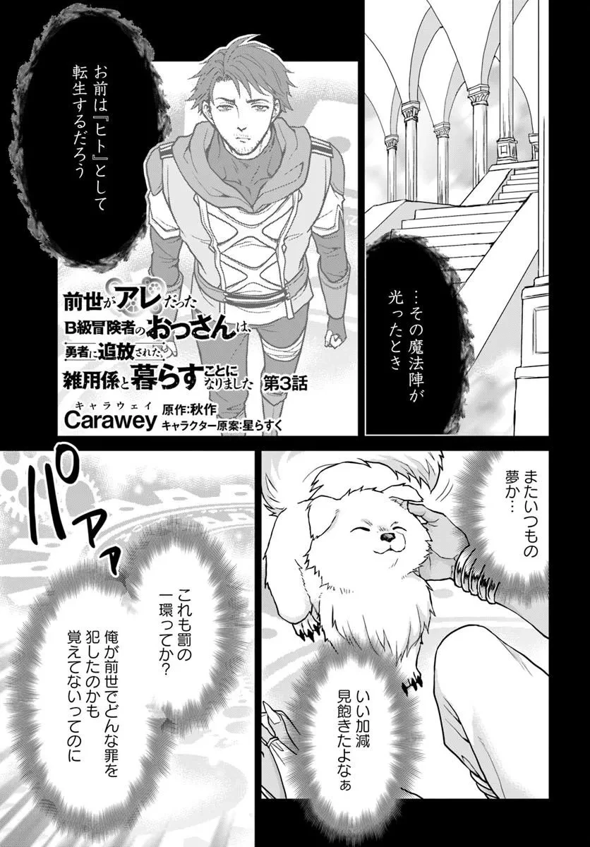 前世がアレだったB級冒険者のおっさんは、勇者に追放された雑用係と暮らすことになりました 第3話 - 1