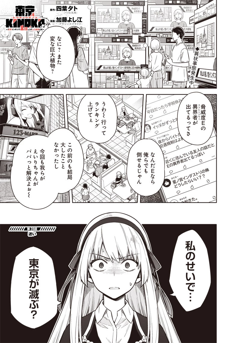 東京KINOKO〜世界ランキング1位のコミュ力最弱JK〜 第28話 - 1