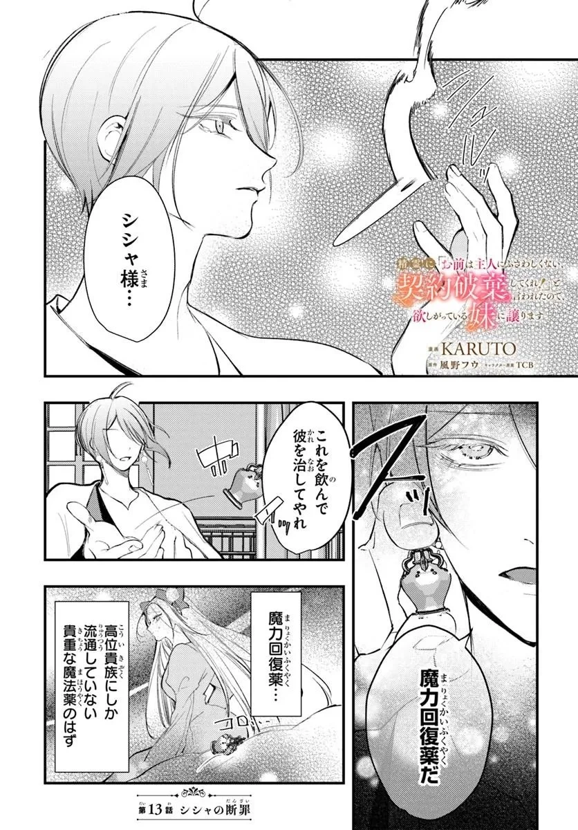 精霊に「お前は主人にふさわしくない、契約破棄してくれ!」と言われたので、欲しがっている妹に譲ります 第13話 - 1