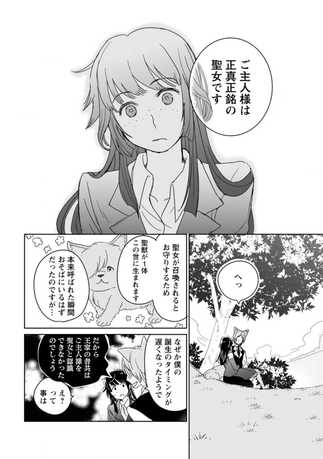 聖女じゃないと追放されたので、もふもふ従者 第1.3話 - 2