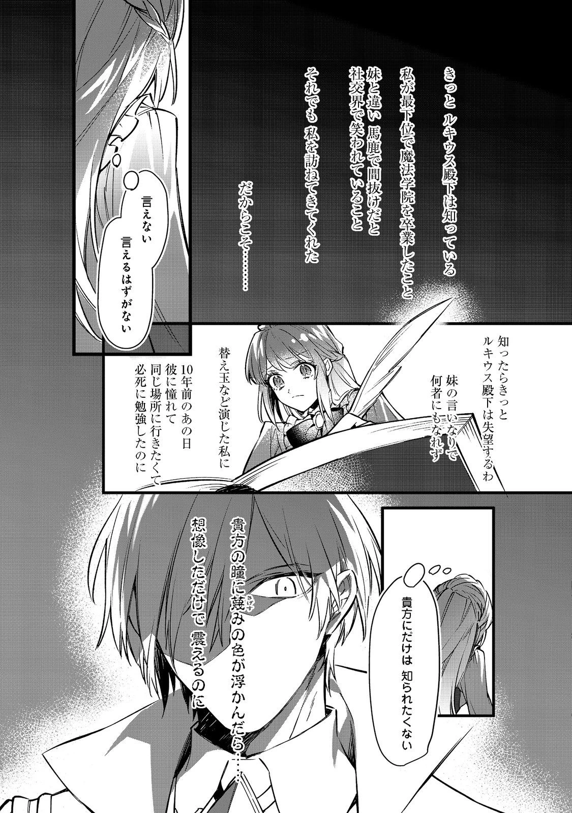 婚約破棄された替え玉令嬢、初恋の年上王子に溺愛される@COMIC 第2話 - 8