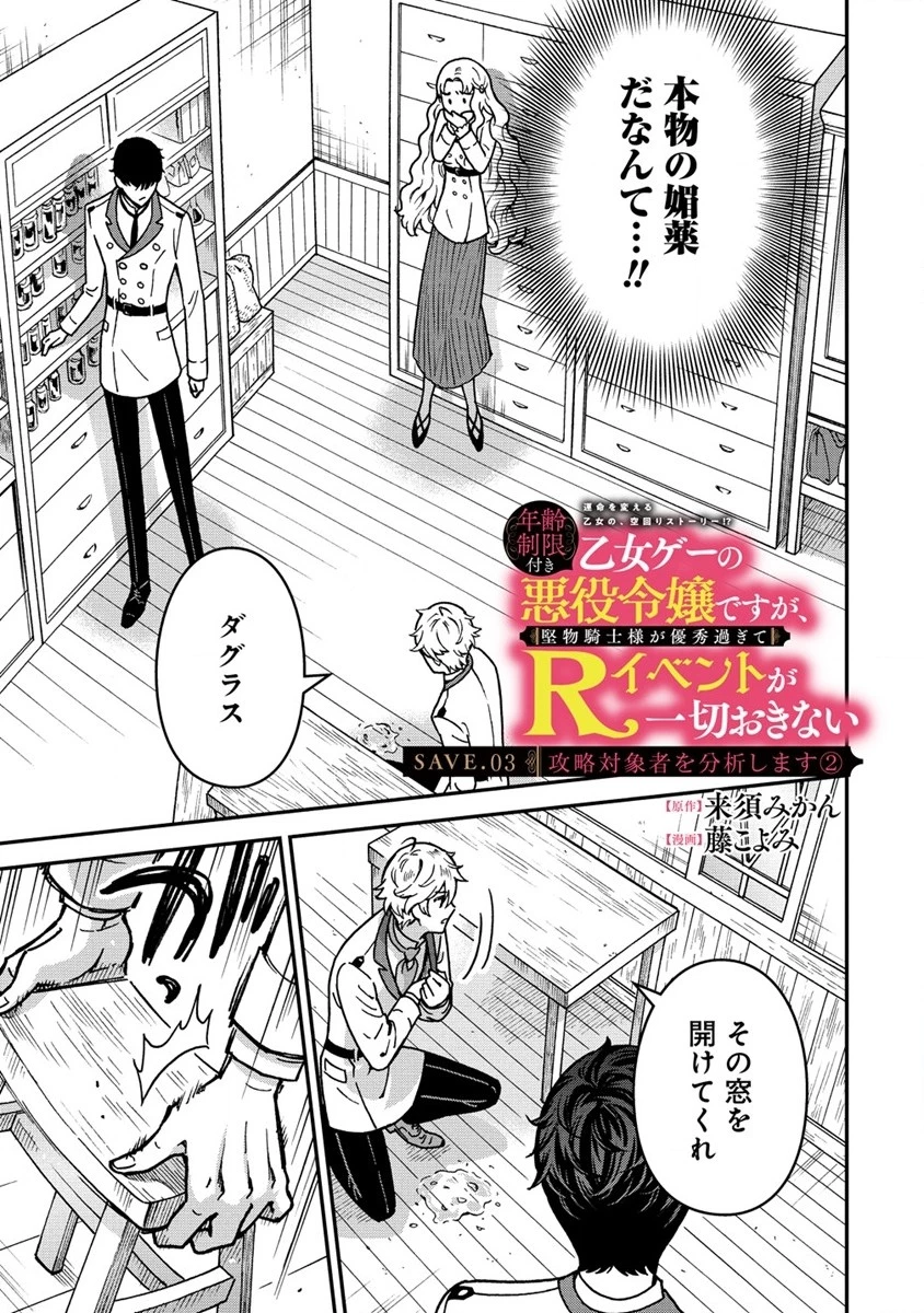 年齢制限付き乙女ゲーの悪役令嬢ですが、堅物騎士様が優秀過ぎてRイベントが一切おきない 第3.1話 - 1