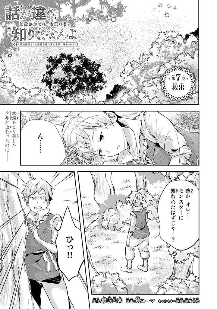 話が違うと言われても、今更もう知りませんよ ～婚約破棄された公爵令嬢は第七王子に溺愛される～ 第7話 - 1