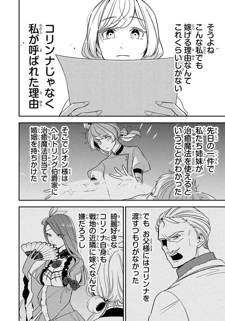 戦場の聖女 戦場の聖女〜妹の代わりに公爵騎士に嫁ぐことになりましたが、今は幸せです〜 第3話 - 6