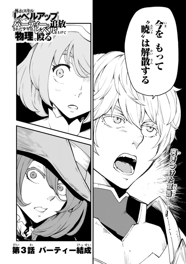 外れスキル『レベルアップ』のせいでパーティーを追放された少年は、レベルを上げて物理で殴る 第3話 - 1