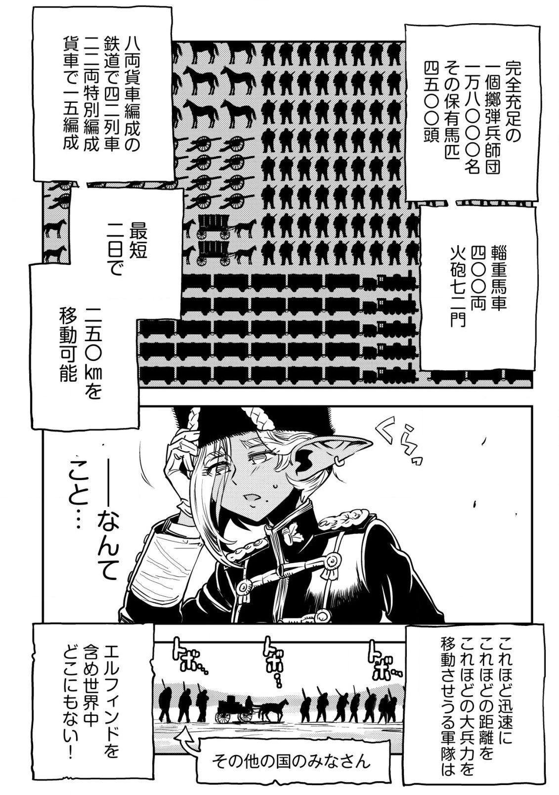 オルクセン王国史 ～野蛮なオークの国は、如何にして平和なエルフの国を焼き払うに至ったか～ 第3話 - 37