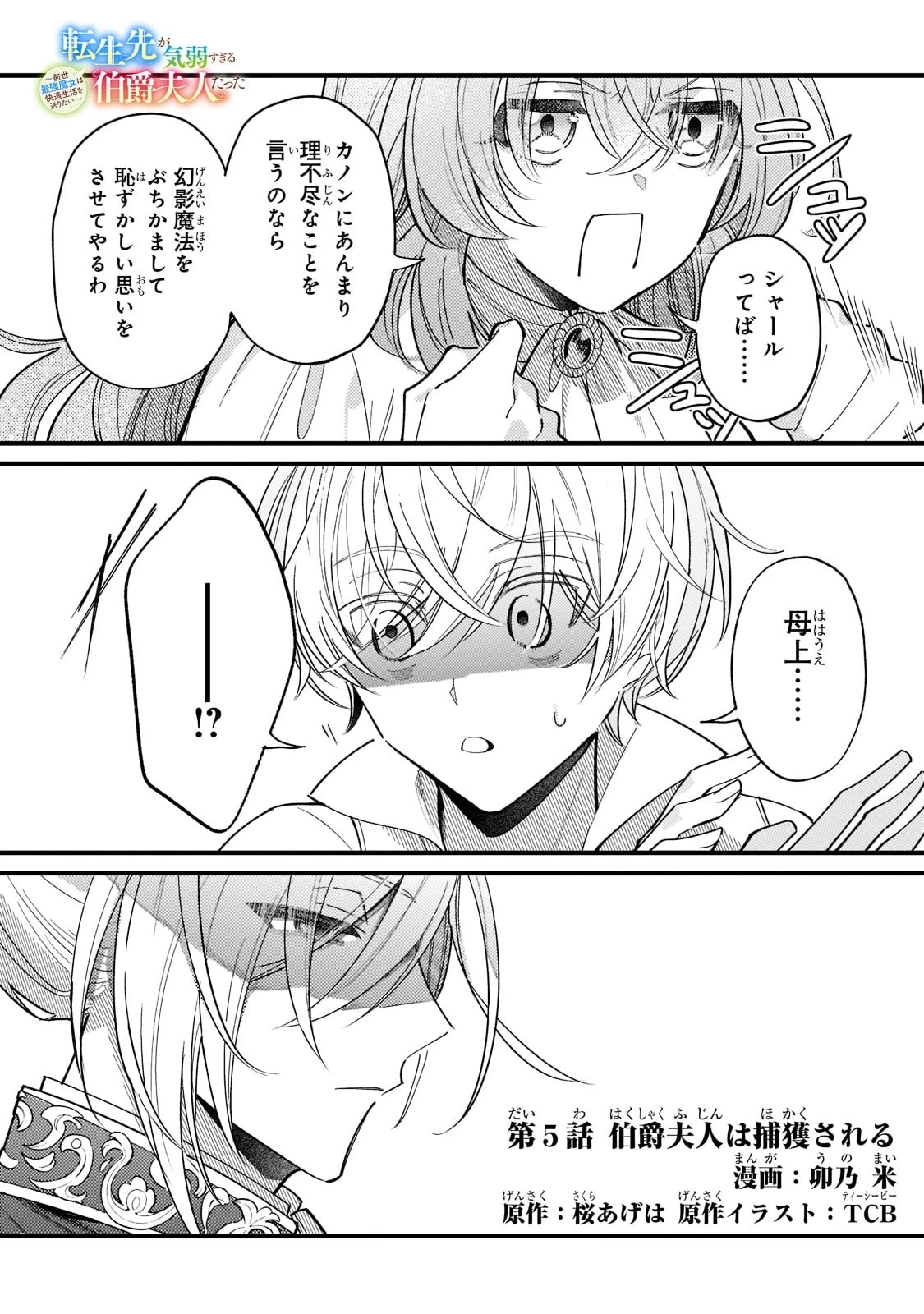 転生先が気弱すぎる伯爵夫人だった～前世最強魔女は快適生活を送りたい～ 第5話 - 1