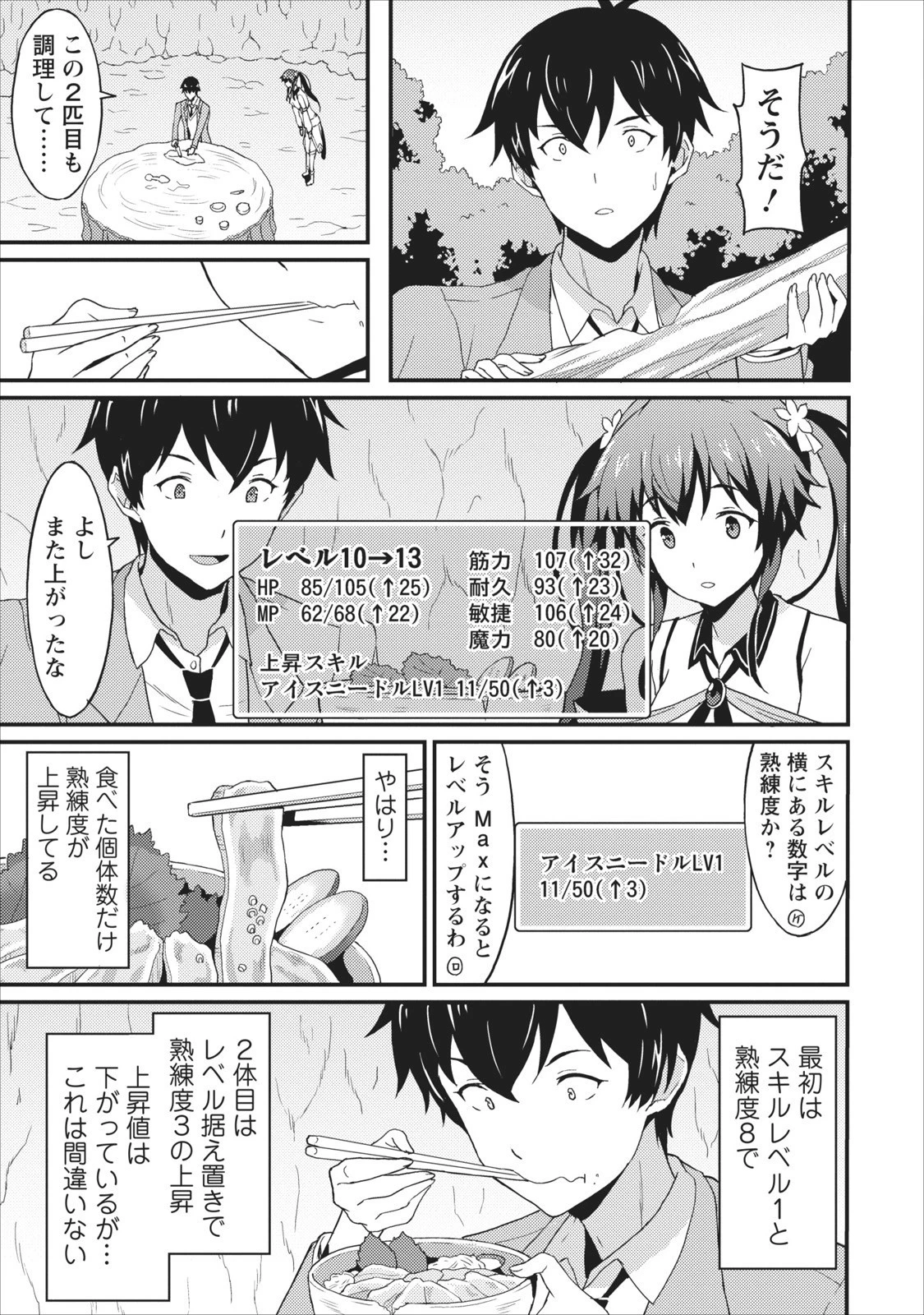 食べるだけでレベルアップ！　～駄女神といっしょに異世界無双～ 第1話 - 38