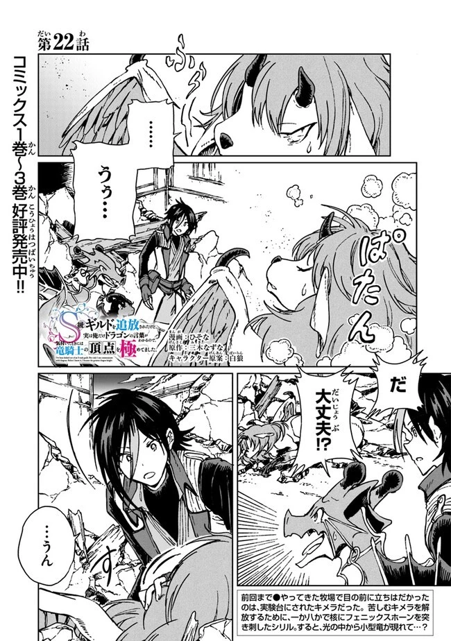 S級ギルドを追放されたけど、実は俺だけドラゴンの言葉がわかるので、気付いたときには竜騎士の頂点を極めてました。 第22話 - 1
